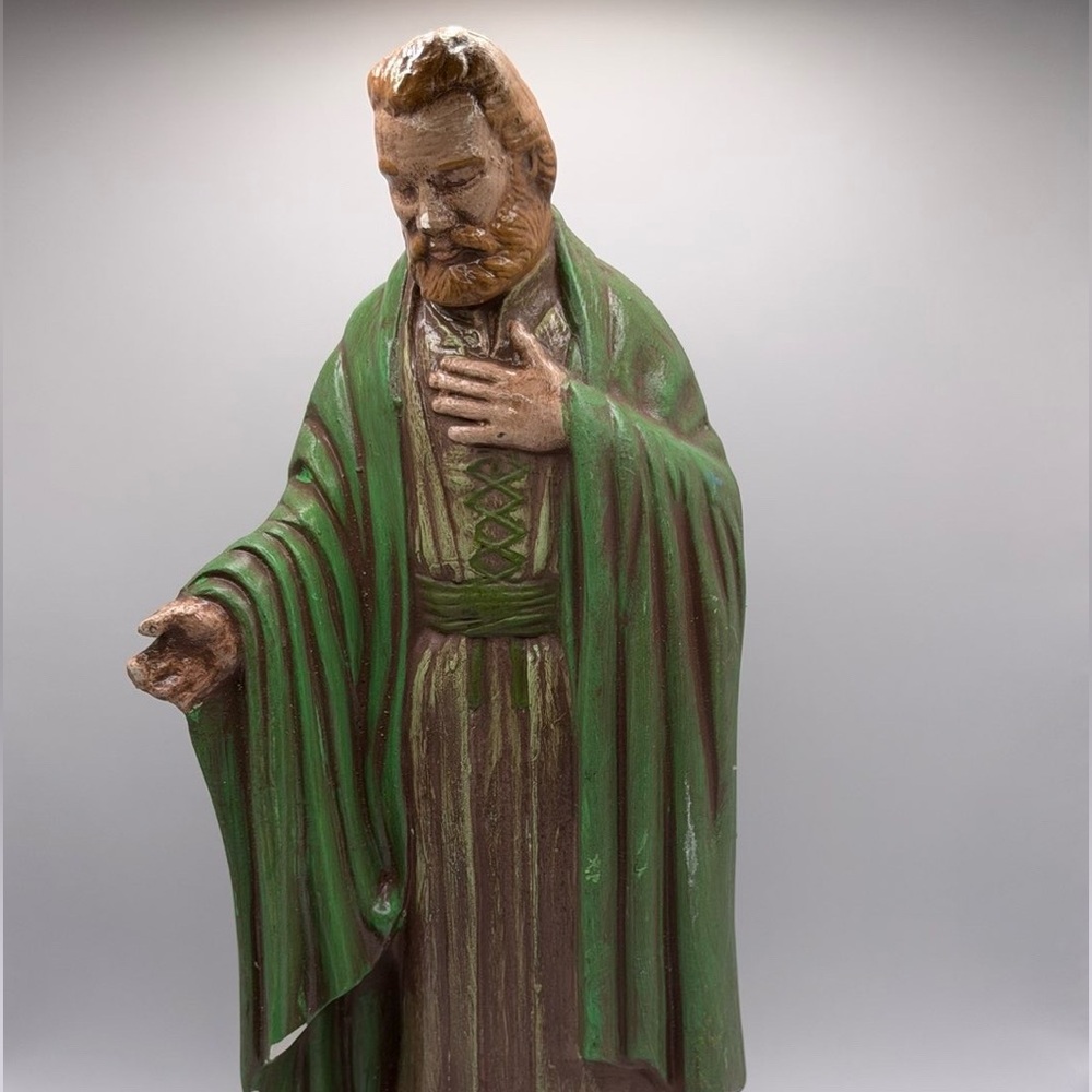 Handcrafted Green and Brown Statue